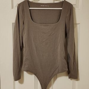 Abercrombie & Fitch Long Sleeve Bodysuit - Brown